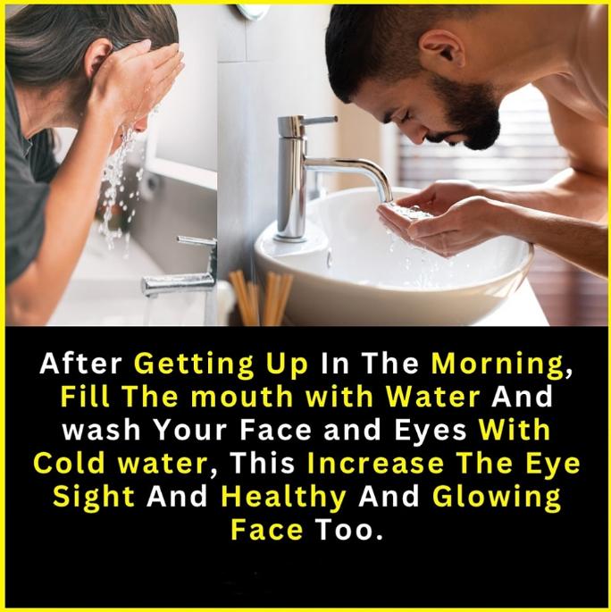After Getting Up in the Morning-Wash Your Face-Cold Water-Yoga Health-Stumbit Health